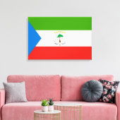 Flagge der Äquatorialen Guinea (Afrika) Leinwanddruck (Insitu (Wohnzimmer))