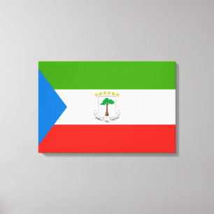 Flagge der Äquatorialen Guinea (Afrika) Leinwanddruck