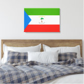 Flagge der Äquatorialen Guinea (Afrika) Leinwanddruck (Insitu (Schlafzimmer))