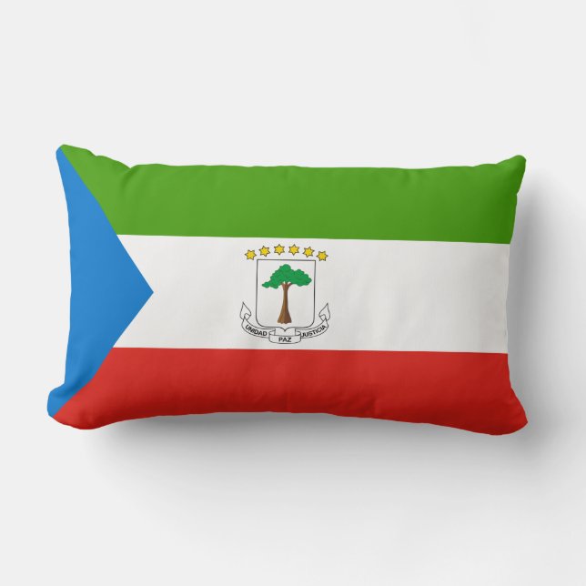 Flagge der Äquatorialen Guinea (Afrika) Lendenkissen (Vorderseite)