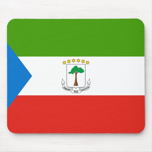 Flagge der Äquatorialen Guinea (Afrika) Mousepad (Vorne)