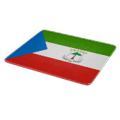 Flagge der Äquatorialen Guinea (Afrika) Schneidebrett (Ecke)
