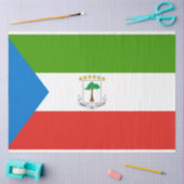 Flagge der Äquatorialen Guinea (Afrika) Seidenpapier (Basteln)