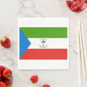 Flagge der Äquatorialen Guinea (Afrika) Serviette (Beispiel)