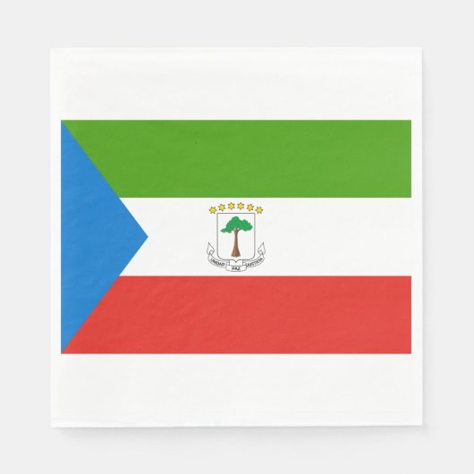 Flagge der Äquatorialen Guinea (Afrika) Serviette (Vorderseite)
