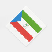 Flagge der Äquatorialen Guinea (Afrika) Serviette (Ecke)