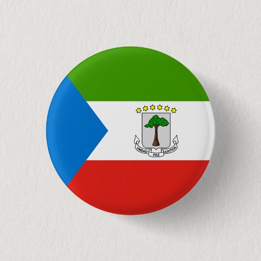 Flagge der äquatorialen Guinea Button (Vorderseite)