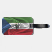 Flagge der äquatorialen Guinea Gepäckanhänger (Rückseite horizontal)