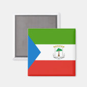Flagge der äquatorialen Guinea Magnet (Vorderseite/Rückseite)