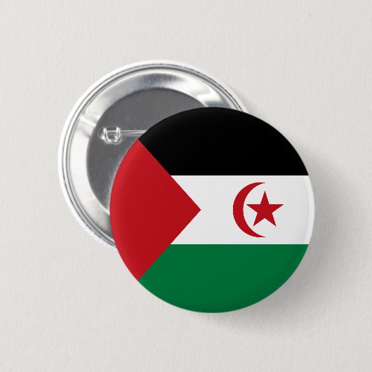 Flagge der Arabischen Demokratischen Republik Sahr Button (Vorne & Hinten)