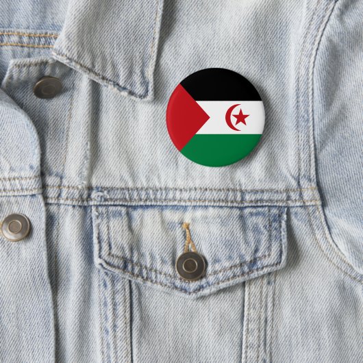Flagge der Arabischen Demokratischen Republik Sahr Button (Beispiel)
