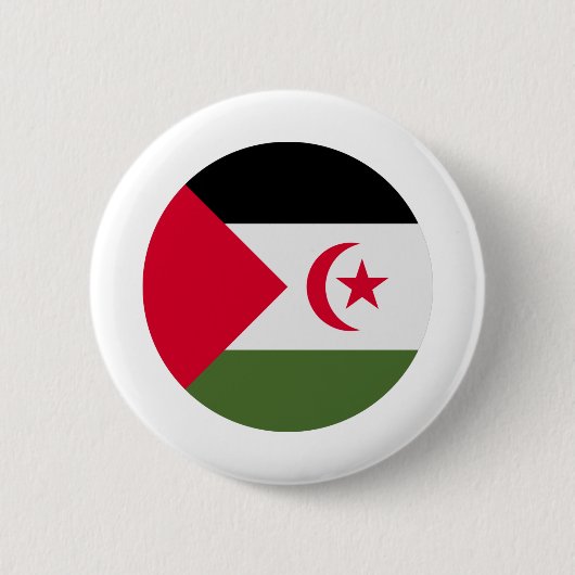 Flagge der Arabischen Demokratischen Republik Sahr Button (Vorderseite)
