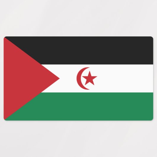 Flagge der Arabischen Demokratischen Republik Sahr Etiketten (Design 2)