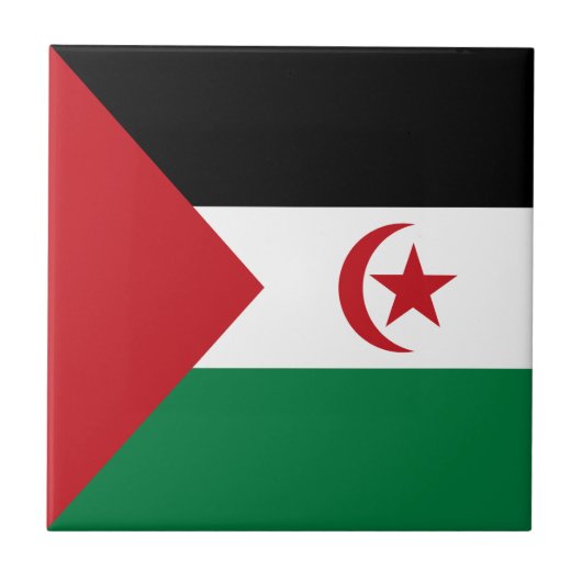 Flagge der Arabischen Demokratischen Republik Sahr Fliese (Vorderseite)