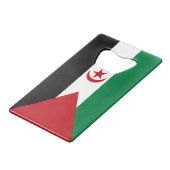 Flagge der Arabischen Demokratischen Republik Sahr Geldbeutel Flaschenöffner (Rückseite Schrägansicht)