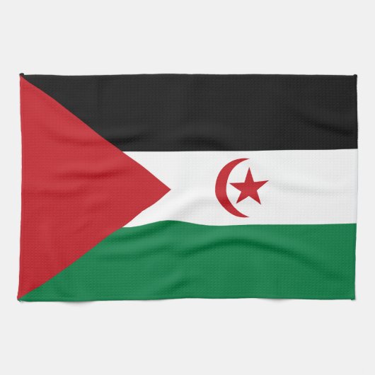Flagge der Arabischen Demokratischen Republik Sahr Geschirrtuch (Horizontal)