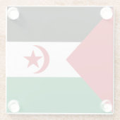 Flagge der Arabischen Demokratischen Republik Sahr Glasuntersetzer (Rückseite)