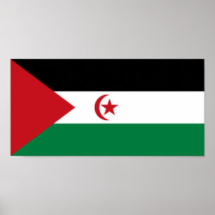 Flagge der Arabischen Demokratischen Republik Sahr Poster