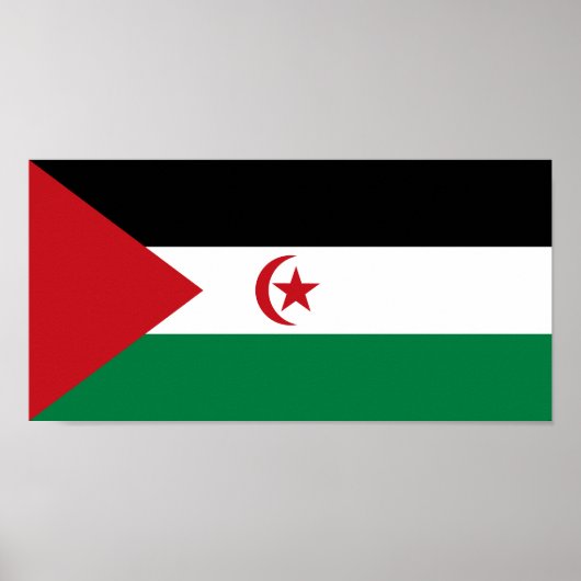 Flagge der Arabischen Demokratischen Republik Sahr Poster (Vorne)