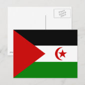 Flagge der Arabischen Demokratischen Republik Sahr Postkarte (Vorne/Hinten)