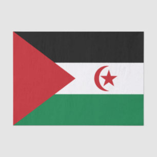 Flagge der Arabischen Demokratischen Republik Sahr Seidenpapier