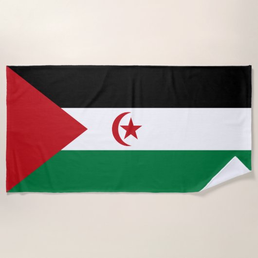 Flagge der Arabischen Demokratischen Republik Sahr Strandtuch (Vorderseite)