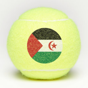 Flagge der Arabischen Demokratischen Republik Sahr Tennisbälle