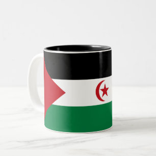 Flagge der Arabischen Demokratischen Republik Sahr Zweifarbige Tasse