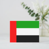Flagge der Arabischen Emirate Postkarte (Stehend Vorderseite)