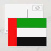 Flagge der Arabischen Emirate Postkarte (Vorne/Hinten)