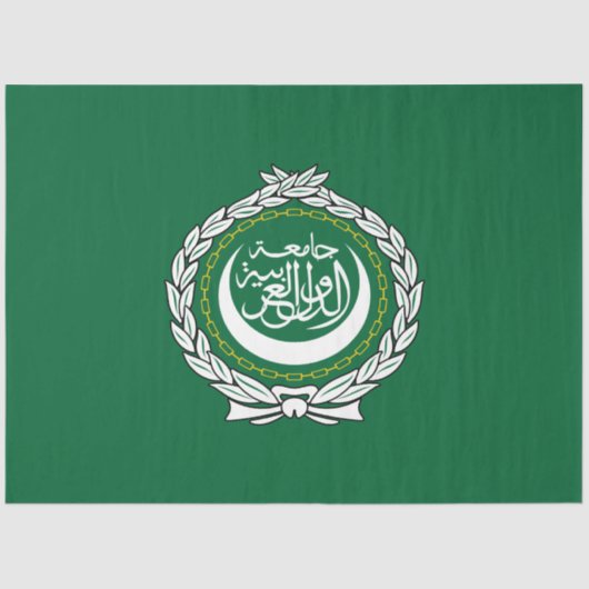 Flagge der Arabischen Liga Seidenpapier (Vorderseite)