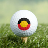 Flagge der australischen Aborigines Golfball (Insitu T-Shirt)
