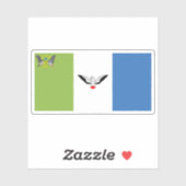 Flagge der autonomen Region Príncipe, São Tomé und Aufkleber (Blatt)