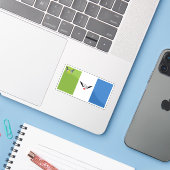 Flagge der autonomen Region Príncipe, São Tomé und Aufkleber (Laptop mit iPhone)