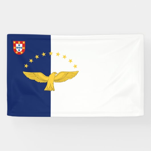 Flagge der Azoren Banner (Horizontal)