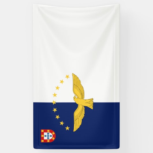 Flagge der Azoren Banner (Vertikal)