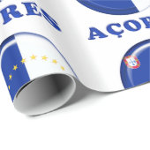 Flagge der Azoren Geschenkpapier (Rolleneckpunkt)