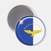 Flagge der Azoren Magnet (Vorderseite/Rückseite)