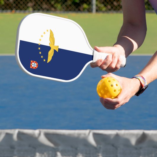Flagge der Azoren, Portugal Pickleball Schläger (InSitu)