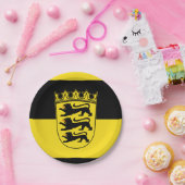 Flagge der Baden-Württemberger Papierplatte Pappteller (Party)