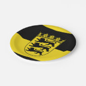 Flagge der Baden-Württemberger Papierplatte Pappteller (Schrägansicht)