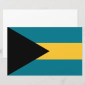 Flagge der Bahamas Briefpapier (Vorne/Hinten)