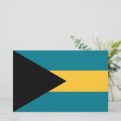 Flagge der Bahamas Briefpapier (Stehend Vorderseite)