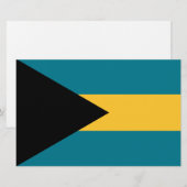 Flagge der Bahamas Briefpapier (Vorne/Hinten)