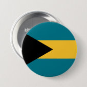 Flagge der Bahamas Button (Vorne & Hinten)