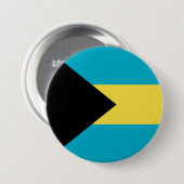Flagge der Bahamas Button (Vorne & Hinten)
