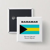 Flagge der Bahamas Button (Vorne & Hinten)