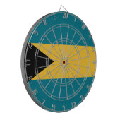 Flagge der Bahamas Dartscheibe (Vorderseite Links)