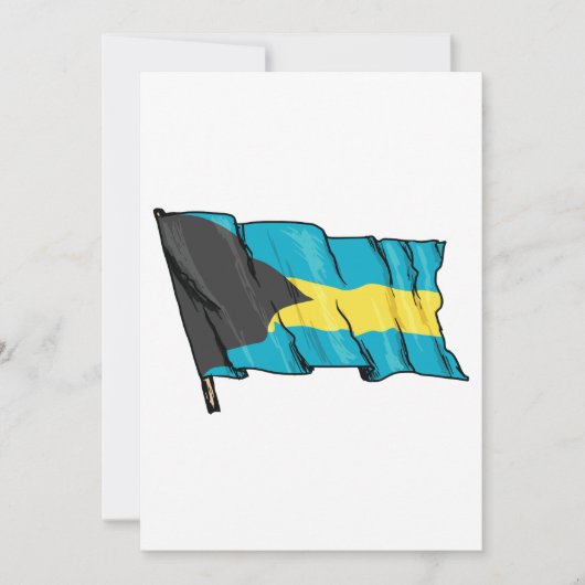 Flagge der Bahamas Einladung (Vorderseite)