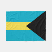 Flagge der Bahamas Fleecedecke (Vorderseite (Horizontal))
